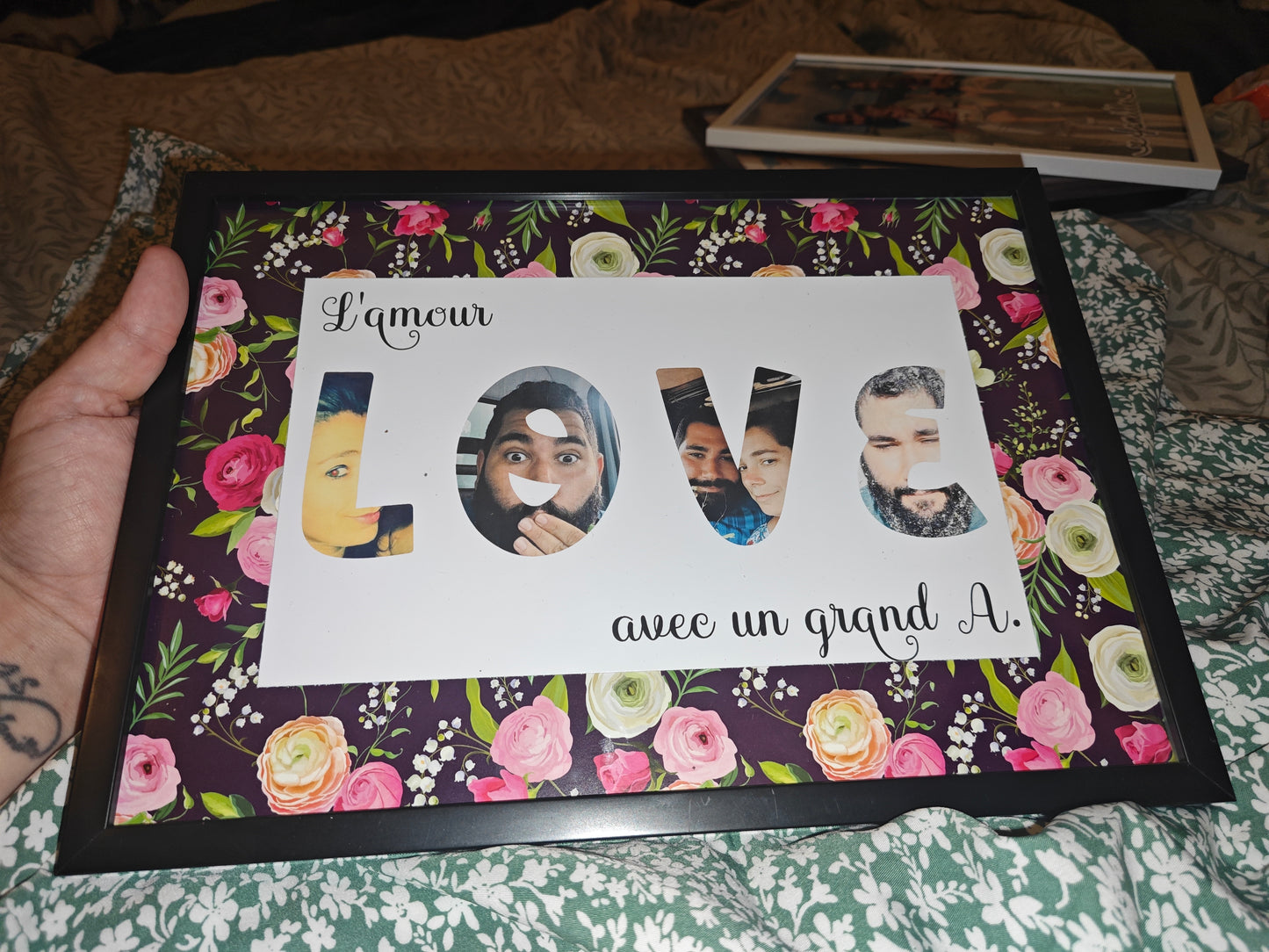 Cadre personnalisé A4 avec fond décor