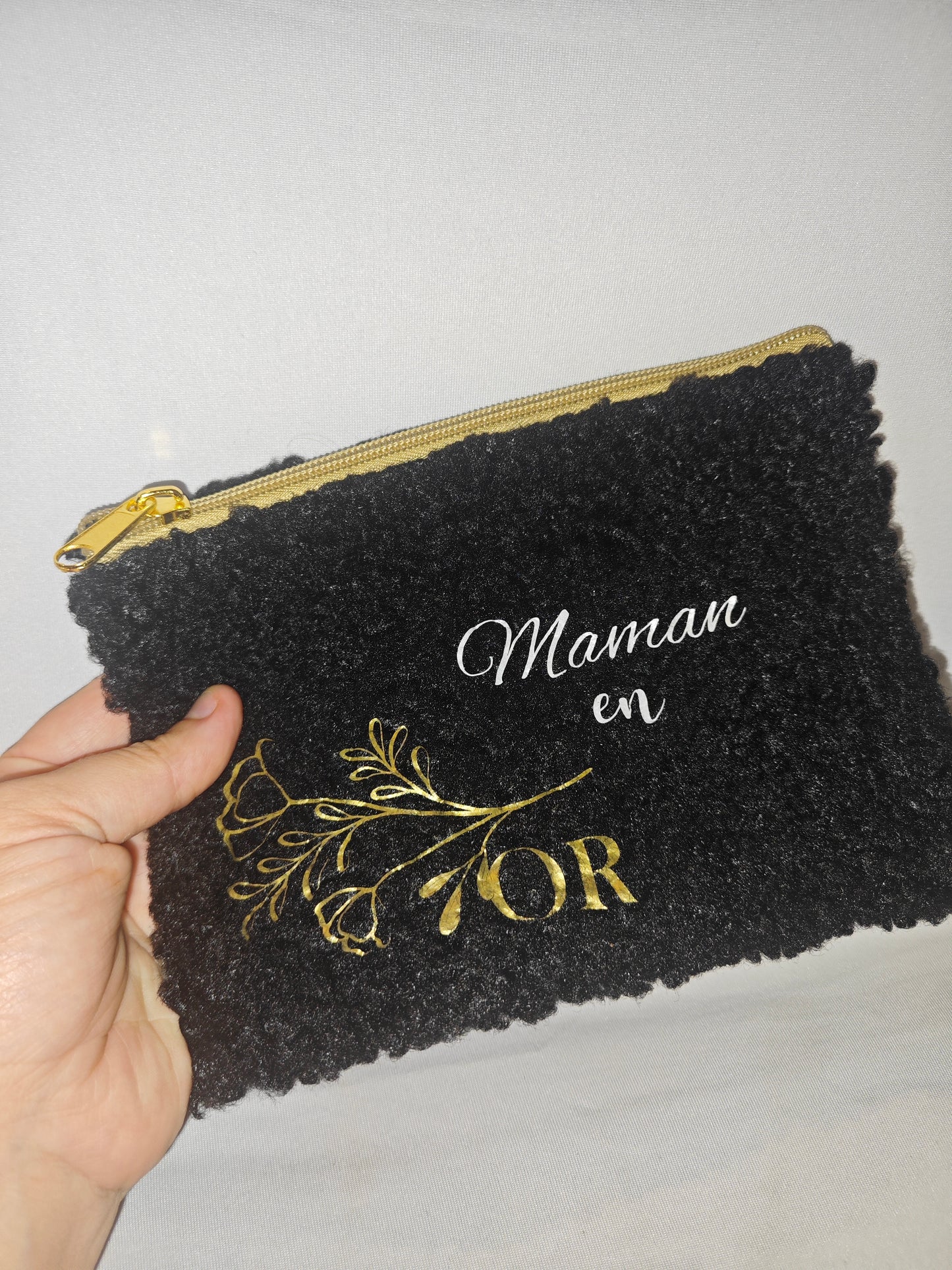 Pochette imitation fourrure (bouclette)