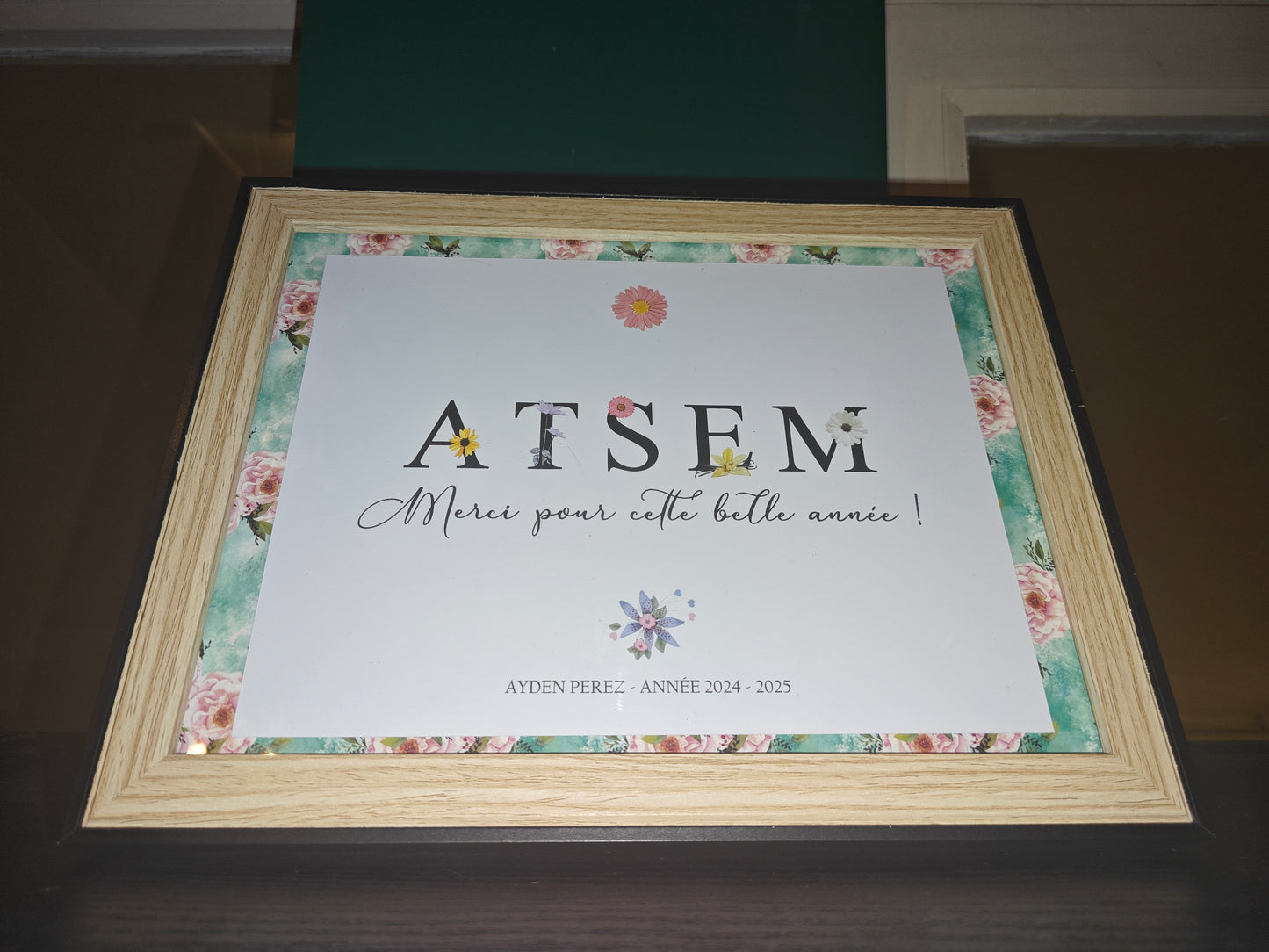 Cadre ATSEM & Maîtresse 18cm x 24cm