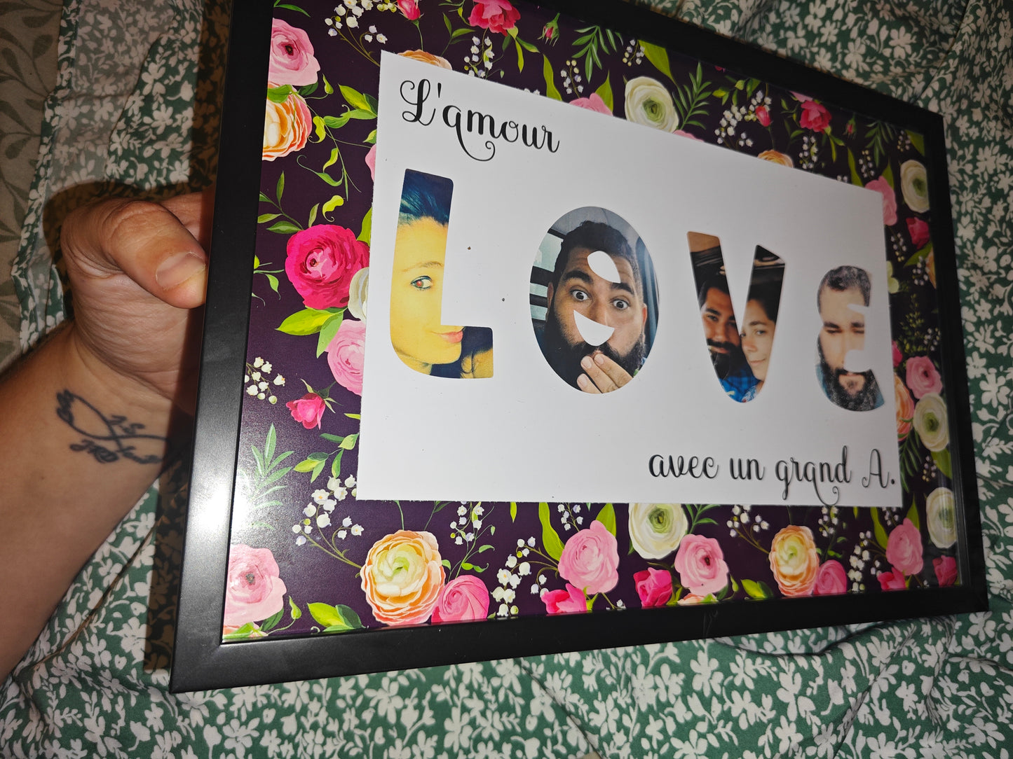 Cadre personnalisé A4 avec fond décor