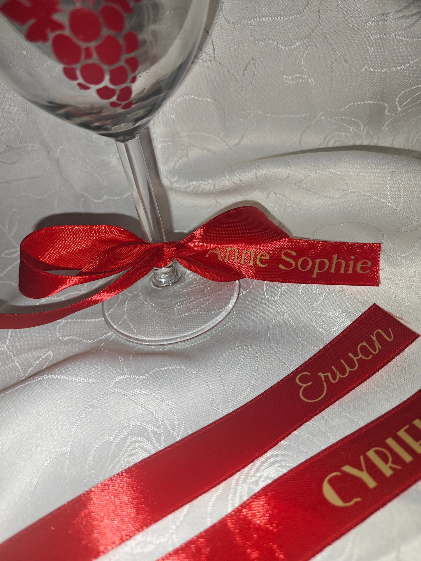 Marque place ruban pour verre