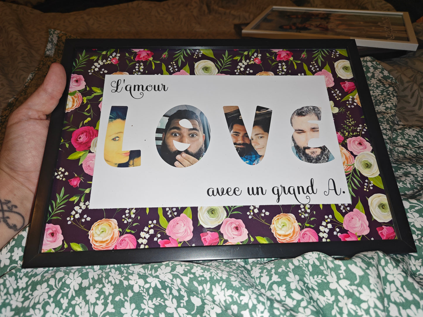 Cadre personnalisé A4 avec fond décor