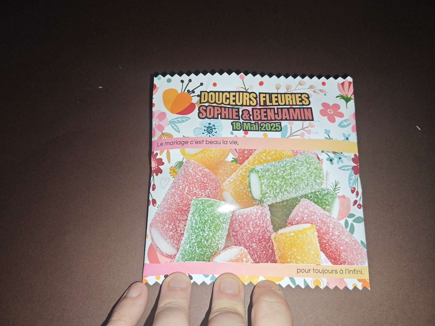 Sachets bonbons personnalisés