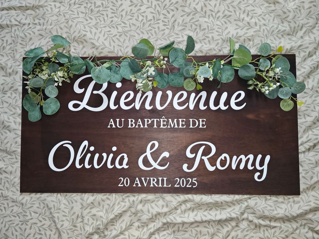 Panneau bienvenue contreplaqué