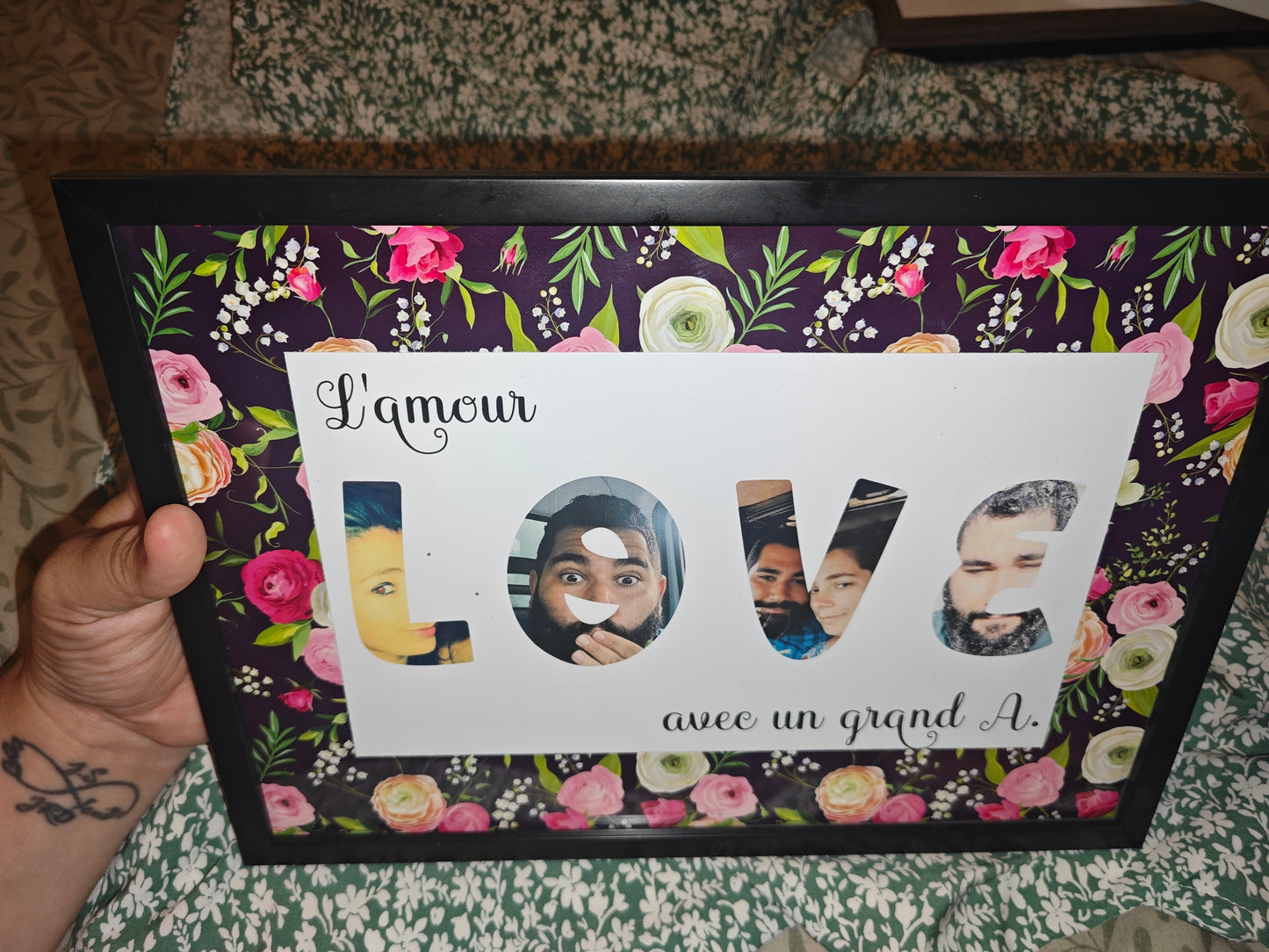 Cadre personnalisé A4 avec fond décor