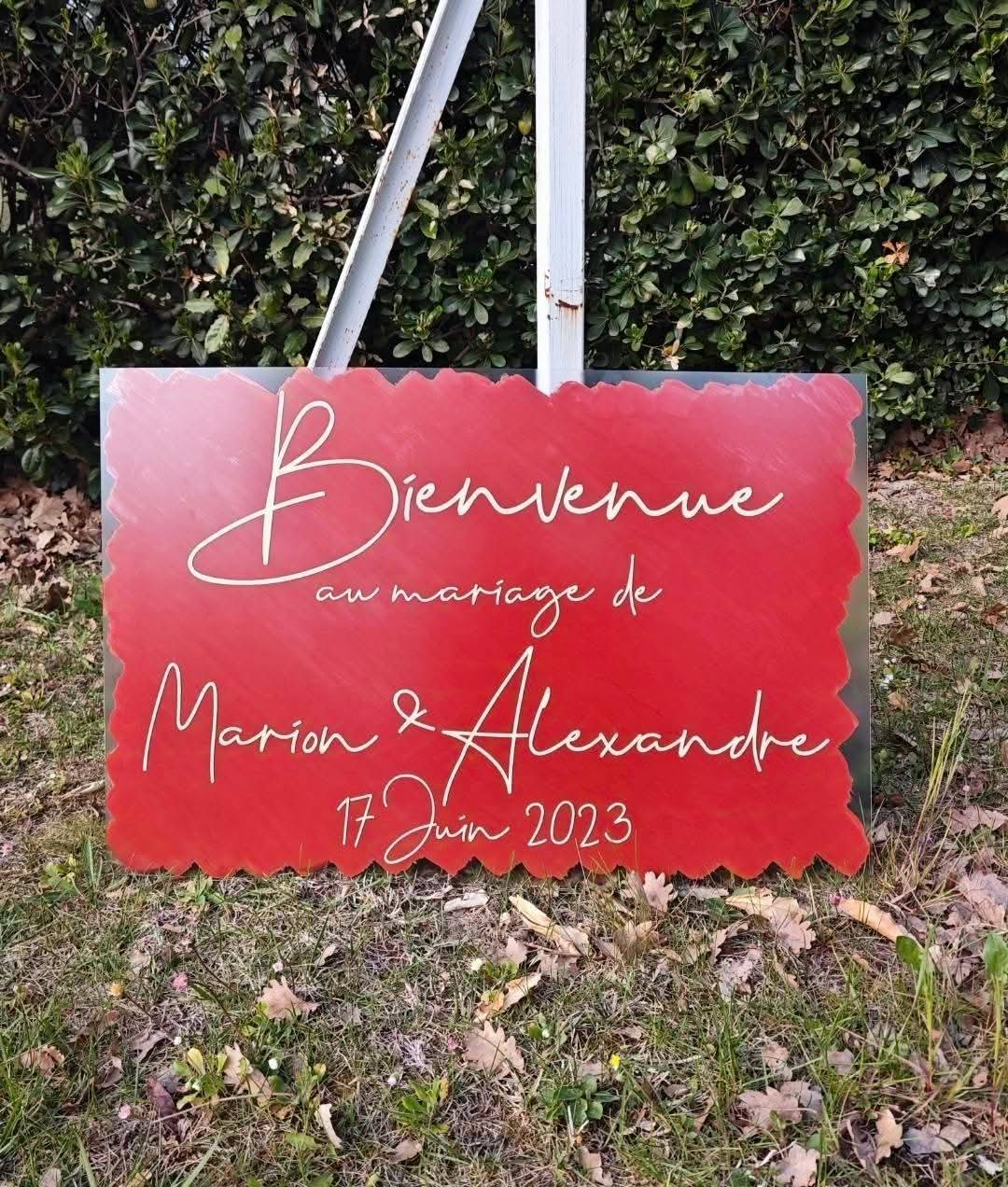 Panneau bienvenue plexiglass