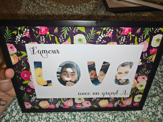 Cadre personnalisé A4 avec fond décor