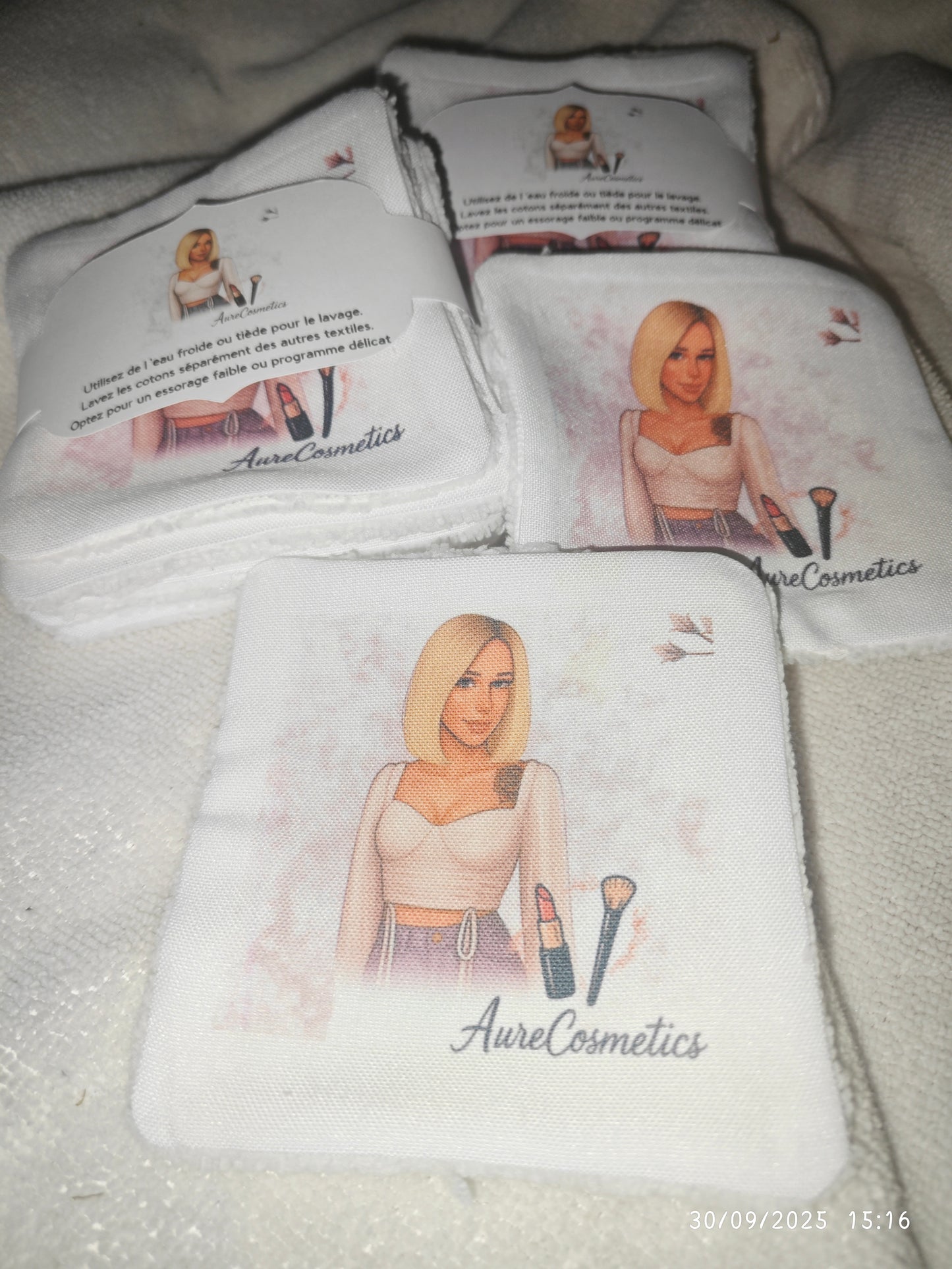 Coton démaquillant sublimation vierge